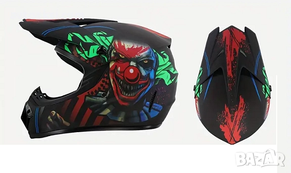 Каска Крос Мотор/Скутер/Бъги/Вело/АТВ -192-3, снимка 3 - Аксесоари и консумативи - 52099968