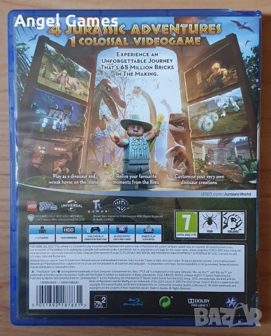 LEGO Jurassic World PS4 Playstation 4 Плейстейшън 5 PS5 лего джурасик, снимка 2 - Игри за PlayStation - 53113981
