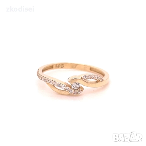 Златен дамски пръстен 1,82гр. размер:54 14кр. проба:585 модел:35643-1