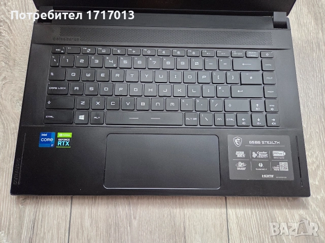 MSI GS66 Stealth 11H I7 11800H/RTX 3080 16GB/ RAM 32GB /SSD 512GB, снимка 2 - Лаптопи за работа - 53710972