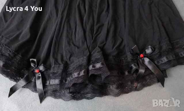 Lee Kleimann M/L прозрачна еротична тюлена пола с две сатенени панделки отпред, снимка 4 - Бельо - 42067717