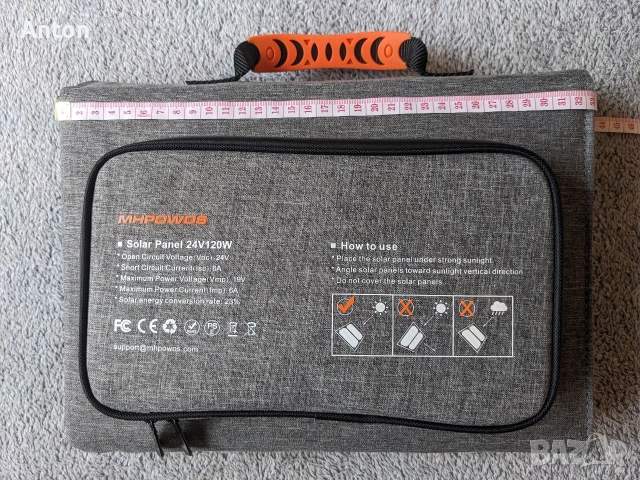 Високоефективен соларен панел 120W. Лек и сгъваем, снимка 11 - Друга електроника - 53235083