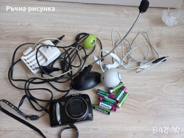 Комплект фотоапарат Канон +микрофони ,зарядно и камери -работещи, снимка 6 - Фотоапарати - 50457514