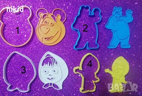 Маша и Мечока пластмасов резец форма фондан тесто бисквитки