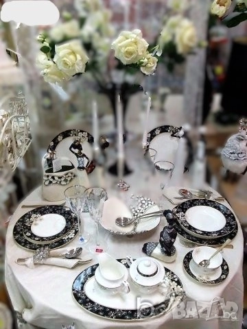 🖤Сервизи за хранене✨ BLACK FRIDAY лукс от Y o L i S a Порцелан за ценители! ✨🖤, снимка 2 - Сервизи - 52507568
