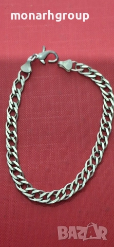 Сребърна гривна, снимка 2 - Гривни - 52713671