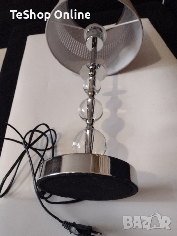 Нощна лампа кристална стойка Е27 макс 25 вата, снимка 6 - Настолни лампи - 44667569