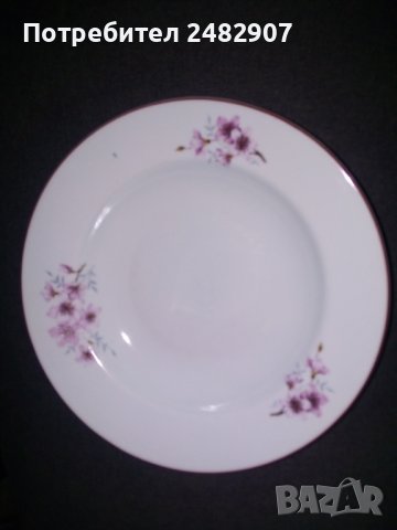 Комплект стари порцеланови чинии - 3 бр. , снимка 3 - Чинии - 42183923