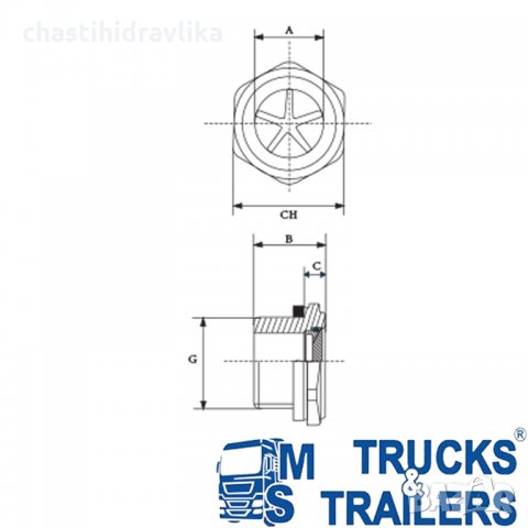 Метален индикатор за масло 1”, снимка 2 - Части - 34542672