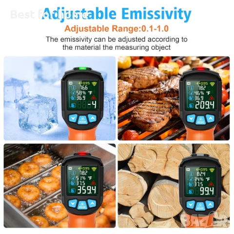 MESTEK IR02C Инфрачервен термометър -50°C ~ 800°C, снимка 7 - Други инструменти - 52919879