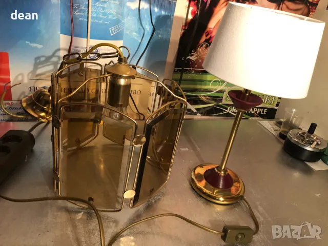 Vintage Абажур и настолна лампа, снимка 12 - Антикварни и старинни предмети - 47476299