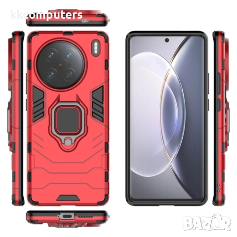 vivo X90 Pro 5G Удароустойчив Ring Holder Калъф и Протектор, снимка 5 - Калъфи, кейсове - 51493371