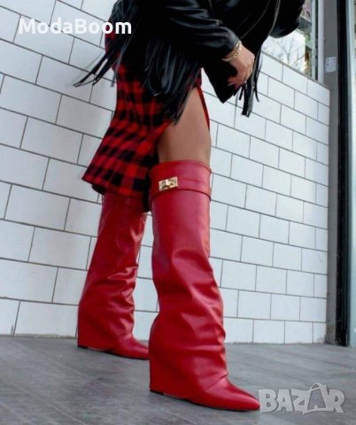 Кожени ботуши на платформа , снимка 3 - Дамски ботуши - 42574776