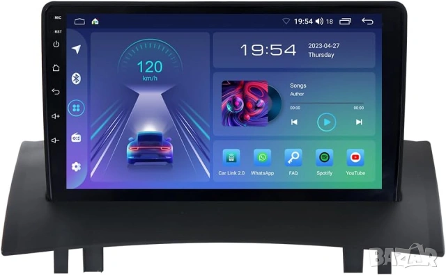 Мултимедия, Двоен дин, за Renault Megane 2, Навигация, Android, Меган 2, Carplay, Android Auto, Waze, снимка 5 - Аксесоари и консумативи - 53780106