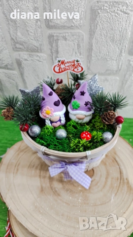 Коледна аранжировка с гномчета!, снимка 10 - Декорация за дома - 52497725