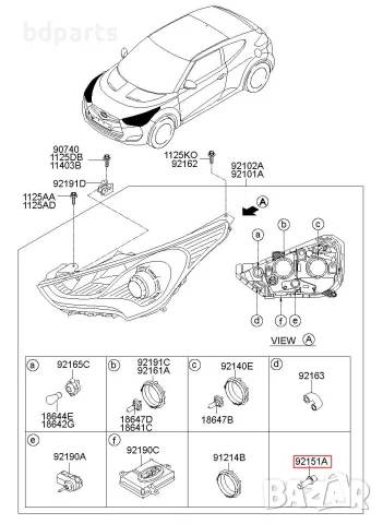 Фасунга за преден мигач, Hyundai, Kia,, снимка 6 - Части - 56141364