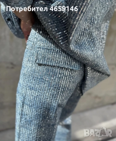 Дънки с пайети на Lumina, размер s, с етикет , снимка 3 - Дънки - 52516771