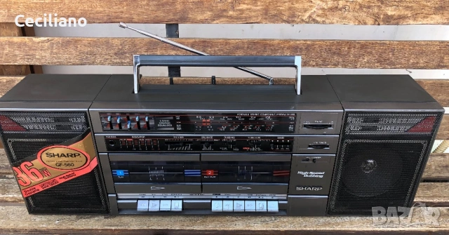 Радиокасетофон SHARP GF 560Z(D)-Japan, снимка 15 - Радиокасетофони, транзистори - 53873604