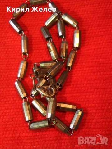 СРЕБРИСТ ЛАНЕЦ ВЕРИЖКА КЮСТЕК КОЛИЕ ИНТЕРЕСНА ОРИГИНАЛНА ПЛЕТКА 24331