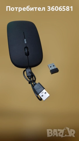 Bluetooth/Блутуут Ултратънка и преносима безжична мишка с акумулаторна батерия с тънък дизайн , снимка 14 - Клавиатури и мишки - 41741373