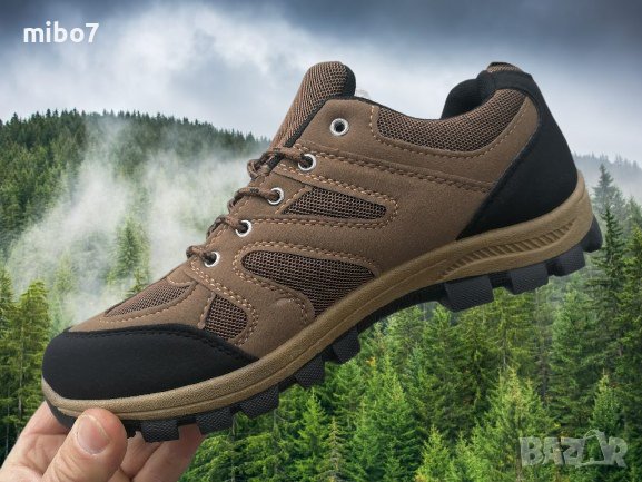 Мъжки маратонки с гумено директно излято ходило в кафяво, мод.01- CAIDAI, снимка 3 - Спортни обувки - 44279184