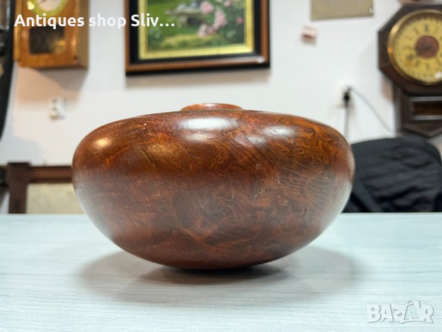 РЪЧНО изработена дървена ваза. №3124, снимка 2 - Антикварни и старинни предмети - 38917802