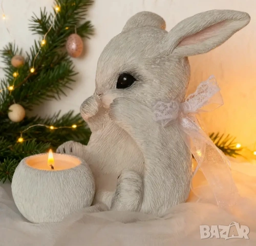 Молд кашпа свещник заек, две части , снимка 2 - Форми - 53039725