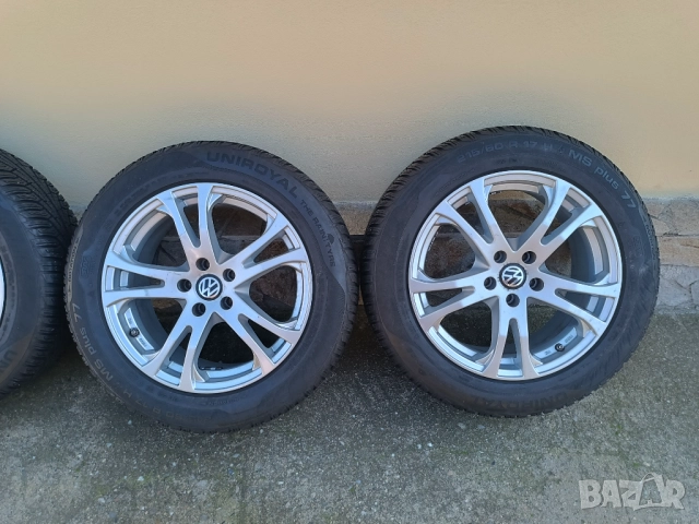 Джанти с зимни гуми 5*112/Фолксваген 215/60/17, снимка 3 - Гуми и джанти - 52740929