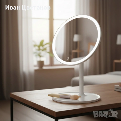 LED козметично огледало за грим Luigi Ferrero FR-801, кръг, 20 cm