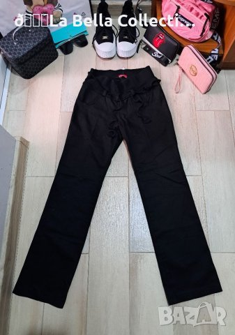 Черен летен панталон широки крачоли , снимка 6 - Панталони - 40671502