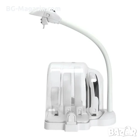 Увеличителна ръчна и настолна лупа с LED осветление сменяеми лещи регулируемо рамо за четене гоблени, снимка 10 - Други инструменти - 50920951