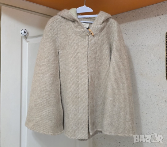 Дамско палто пелерина - 100% вълна - НОВО, снимка 4 - Палта, манта - 52878347