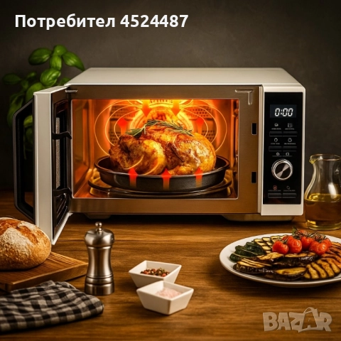 Микровълнова печка Toshiba MW3-AC26SF (26 L) / MW3-SAC23SF (23 L) - С грил, конвекция и Air Fry, снимка 3 - Микровълнови - 51783321
