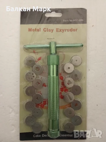 🛠️ Екструдер за глина / фондан – инструмент за декорация и моделиране