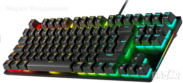 Геймърска механична клавиатура Oversteel KOVAR, TKL, Outemu Red switch, RGB, FE Layout, Черна, снимка 3 - Клавиатури и мишки - 55743143