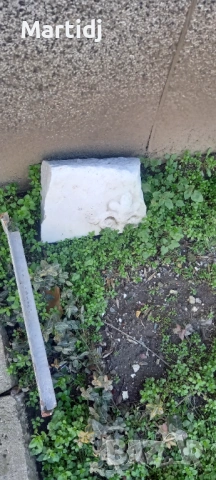 Mramorno parche ot stara plocha s floralen element, снимка 4 - Антикварни и старинни предмети - 53618583