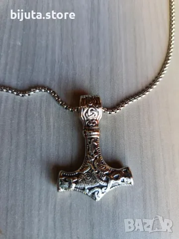 Чукът на Тор Масивен медальон Амулета на победителя, снимка 15 - Колиета, медальони, синджири - 49925775