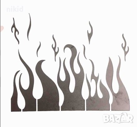 Пламък Пламъци огън Пожар стенсил шаблон спрей за торта украса сладки Scrapbooking