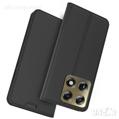 Кожен Калъф за Motorola Signature 5G - PU кожа, Слот за Карта, Стойка, Магнитен, Вкл. Протектор - 4 