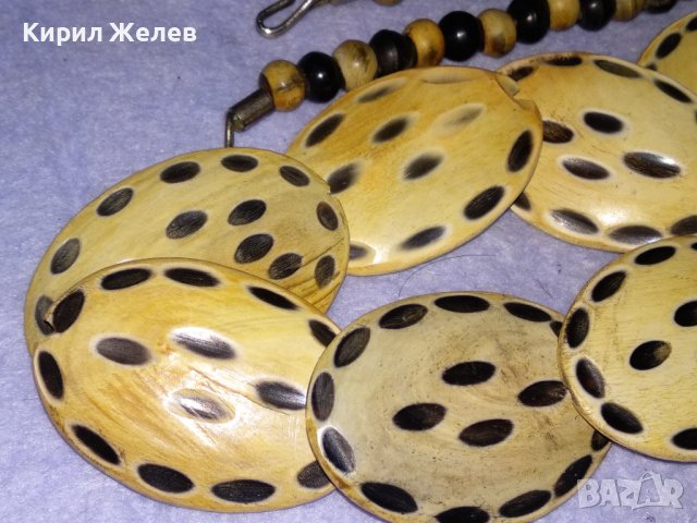 РЕДКИ ТРАДИЦИОННИ РЪЧНА МАЙСТОРСКА ЕТНО ИЗРАБОТКА БЕРБЕРСКИ ГРИВНА и ОГЪРЛИЦА от РОГ и МЕТАЛ 38723, снимка 8 - Бижутерийни комплекти - 41752718