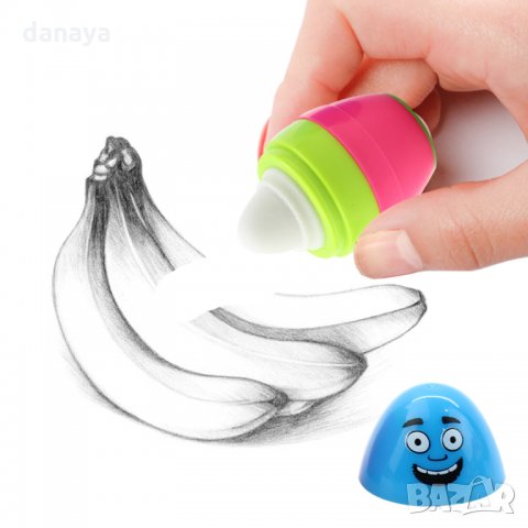 2389 Острилка с гума и контейнер Забавно яйце, снимка 2 - Ученически пособия, канцеларски материали - 34028691