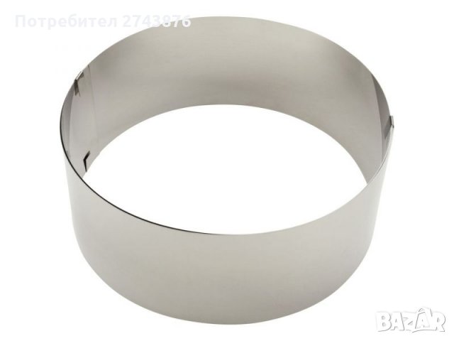 КРЪГЪЛ РЕГУЛИРАЩ СЕ РИНГ ЗА ТОРТА-Ф16СМ,Ф30СМ,ВИСОЧИНА 8СМ