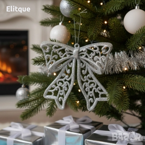 Коледна украса за елха - Блестяща панделка