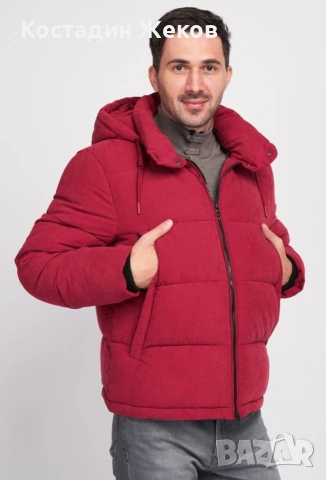  Мъжко оригинално късо зимно яке с капитуниран дизайн. Lee Cooper. Като ново. 