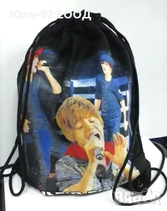 Голяма спортна торба/раница/ с принт Риана или Джъстин Бийбър, снимка 3 - Спортна екипировка - 50531712