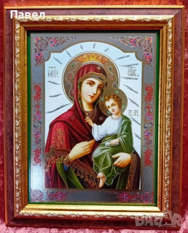 Икона Иисус Христос / Богородица / Свети Георги Победоносец / Възкресение Христово , снимка 3 - Икони - 31134433