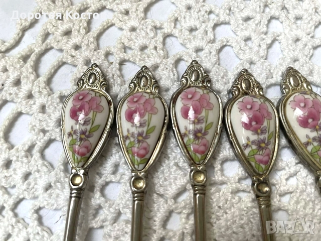 Красиви десертни прибори от Япония с порцелан, снимка 2 - Прибори за хранене, готвене и сервиране - 52666487