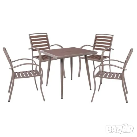 Коплект Serano 4 стола фотьойла маса трапезни градински