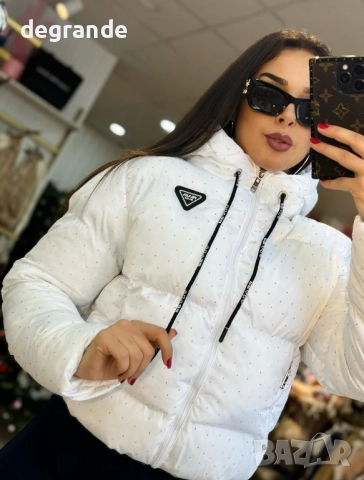 ВИДЕО НА МОДЕЛА Елегантно зимно яке с камъчета Prada