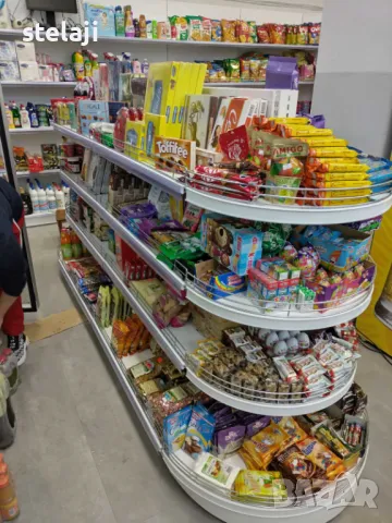 ПРОМО! Островен стелаж със заоблени рафтове, снимка 8 - Стелажи и щандове - 49450804